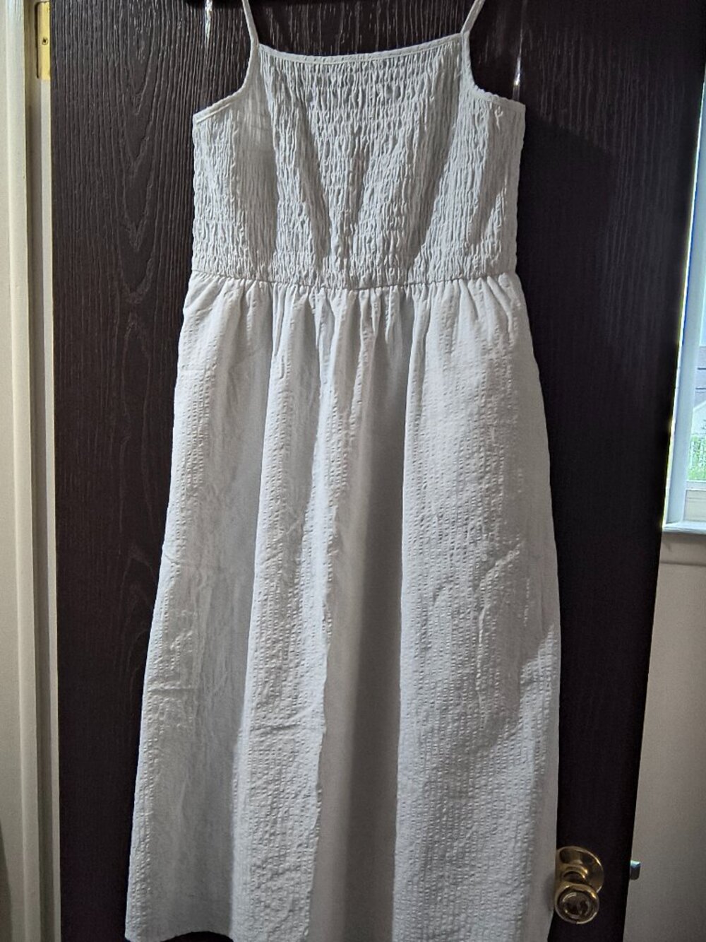 Lily Rose White Smocked Bodice Maxi Dress